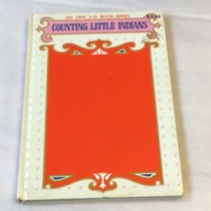 ☘️2 for $10☘️Counting Little Indians book, hardcover board vintage, very nice